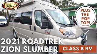 New 2021 Roadtrek Zion Slumber Class B RV with quotPop Top Bedquot on Dodge ProMaster 3500 [upl. by Montford409]