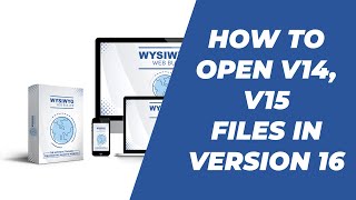 How to open WYSIWYG Web Builder Version 14 15 files in Version 16 [upl. by Ameer]