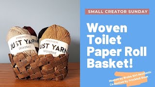 How to Make a Woven Basket out of Toilet Paper Rolls  Small Creator Sunday  The Impatient DIYer [upl. by Nosirb640]