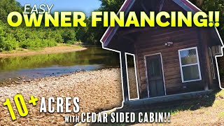 Cabin for sale by National Forest and North Fork River  Land for sale w Easy Owner Financing [upl. by Yevol]