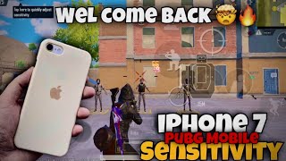 iPhone 7 Pubg Mobile Sensitivitie Settings And Control Code In 2023 🔥  PUBG MOBILE [upl. by Ahsikram]