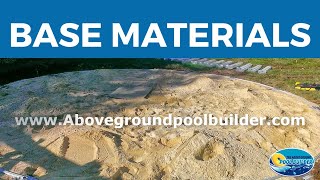 Above Ground Pool Base Materials [upl. by Mayrim]