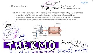 Thermodynamics  Motor and pump efficiency [upl. by Kimmi]