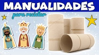 Portal de Belén reciclado con tubos de papel higiénico REYES MAGOS [upl. by Etiuqal]