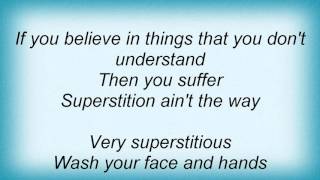 Lenny Kravitz  Superstition Lyrics [upl. by Ecilahs921]