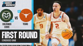 Texas vs Colorado State  First Round NCAA tournament extended highlights [upl. by Neron]