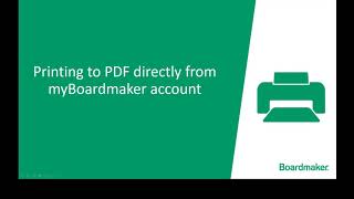 Boardmaker 7 Printing to a PDF from myBoardmaker [upl. by Cooper]