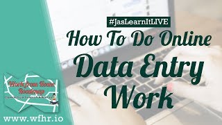 HOW TO DO DATA ENTRY WORK AS A FREELANCER LIVE  JASLEARNIT 019 [upl. by Llezo737]