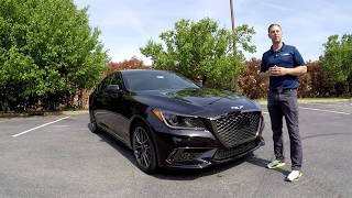 Walkaround Review of a NEW 2019 Genesis G80 Sport 33T [upl. by Thetis605]