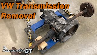 How to Remove a VW Beetle Swing Axle Transmission  ep3 Autodynamics Deserter GT Dune Buggy [upl. by Zosima]