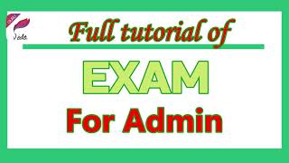 Exam part full tutorial for Admin Veda Guru [upl. by Anemaj615]