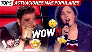 Las ACTUACIONES MÁS POPULARES de La Voz [upl. by Apurk]