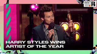 Harry Styles wins Artist of the Year  The BRIT Awards 2023 [upl. by Siegel]