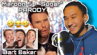 Reacting to Bart Baker  Maroon 5  quotSugarquot PARODY [upl. by Zwart267]