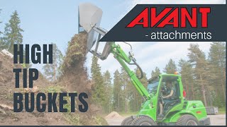 Avant attachments High Tip Buckets [upl. by Ahtabat475]