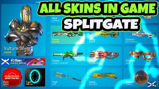 Splitgate ALL Characters Skins amp Weapons Skins in Splitgate BETA Splitgate 2021 [upl. by Robillard]