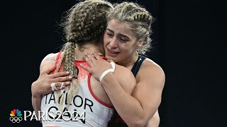 USAs Helen Maroulis pins Hannah Taylor in 24 SECONDS to win third Olympic medal  Paris Olympics [upl. by Dedrick874]