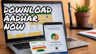 3 Easy Steps To Download Aadhar Card From PHONE [upl. by Bezanson]