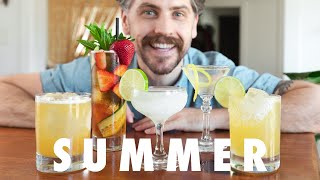 5 Summer Cocktails in 5 minutes  quick easy refreshing [upl. by Sirod]