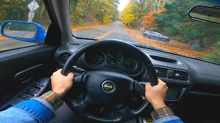 JDM Swapped 2002 Subaru WRX  POV Autumn Drive 4K 🍂 [upl. by Watkin63]