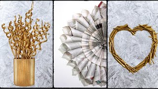 3 amazing Newspaper craft ideas [upl. by Nera]