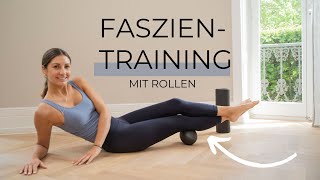 Faszientraining mit Rollen  25 Minuten Faszien Yoga mit Rollen [upl. by Ynwat139]