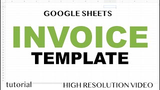 Google Sheets  Invoice Template [upl. by Alyad]