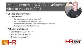 UK employment law amp HR developments – what to expect in 2024 [upl. by Coleman]