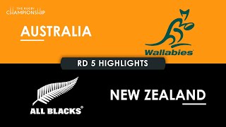 HIGHLIGHTS  AUSTRALIA v NEW ZEALAND  The Rugby Championship 2024 [upl. by Burdelle772]