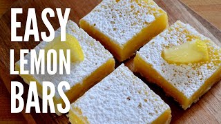 Easy LEMON bars The BEST 6 ingredient lemon bars [upl. by Cl]