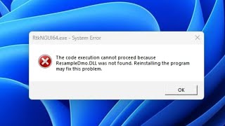 How to fix ResampleDmoDLL was not found on Windows 1011 [upl. by Scevo]