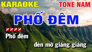 Karaoke Phố Đêm Tone Nam Nhạc Sống  Nguyễn Linh [upl. by Earised832]