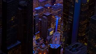 Night Flight Capturing the Dazzling City Lights of New York from Above manhattan newyork usa [upl. by Luckett]