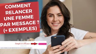 Comment RELANCER UNE FEMME pour la séduire PAR MESSAGE  exemples [upl. by Almira]