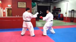 Shotokan Karate Kumite Sparring Technique Leg Sweep Take Down for Karate  MMA [upl. by Gawain]