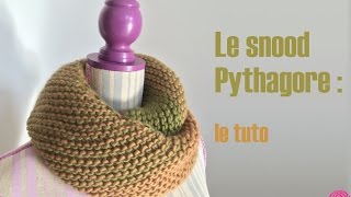 Snood en point mousse oblique bicolore  le tuto [upl. by Adriana685]