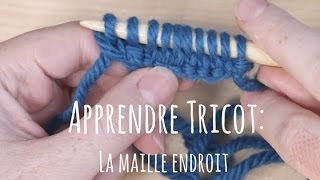 La maille endroit  Comment faire du tricot pas à pas 2 [upl. by Hameerak]