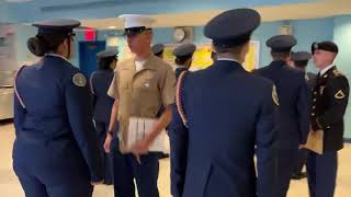 John Bowne Comp  NFA JROTC Inspection [upl. by Atterahs]