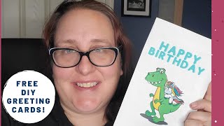 How to Make Your Own Free Printable Birthday Cards [upl. by Esilehs]