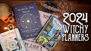 4 Witchy Planner Reviews  Flip Through Four 2024 Planners With Me  Magical Crafting [upl. by Juback]