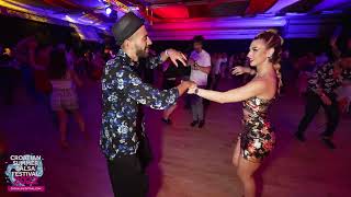 Panagiotis amp Elisa  salsa social dancing  Croatian Summer Salsa Festival 2022 Rovinj [upl. by Assetan60]