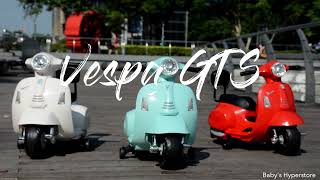 Vespa GTS Mini Electric Rideon Kids Scooter [upl. by Earley]