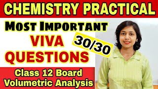 Important Viva Questions for Chemistry Titration Practical Class 12 KMnO4 Oxalic Acid Mohr Salt [upl. by Beuthel]