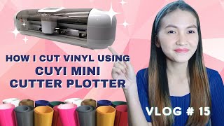 CUYI MINI Cutter Plotter  How To Cut Rubberized Vinyl [upl. by Isla]