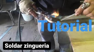 Soldar zinguería Tutorial Soldar con estaño [upl. by Ynnij]