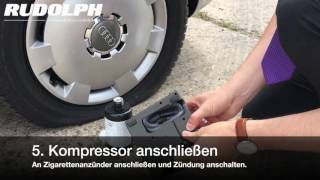 Verwendung des Pannenset Tire Fit bei Audi Volkswagen Seat oder Skoda [upl. by Vanhook115]