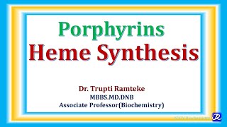 Porphyrins amp Heme Synthesis  hemoglobin Chemistry amp Metabolism  Biochemistry  NJOYBiochemistry [upl. by Cesare]