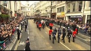 Lady Thatchers Funeral Procession 170413 [upl. by Yla]