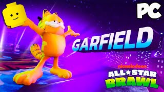 GARFIELD Nickelodeon All Star Brawl Video Game Arcade  PC Gameplay [upl. by Lednam]