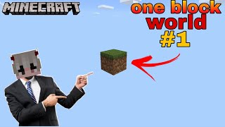 ONE BLOCK WORLD MINECRAFT VIDEO GAMING [upl. by Sairacaz]